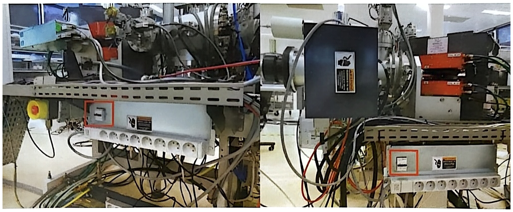 Activation of the various circuit breakers for the baking