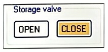 Storage valve (EP5) menu with the Open button