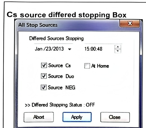 All Stop Sources dialog box