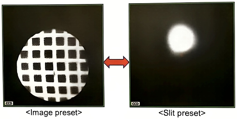 Image preset and Slit preset alternating alignment